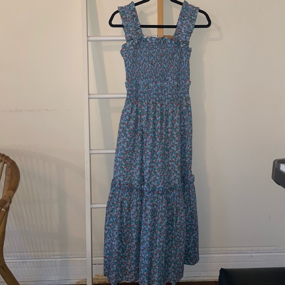 Sea Blue Floral Maxi Dress - Picture 1 of 2